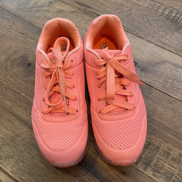 Skechers Kids' Uno Ice Sneaker - Coral - Size US 13 - Picture 8 of 16